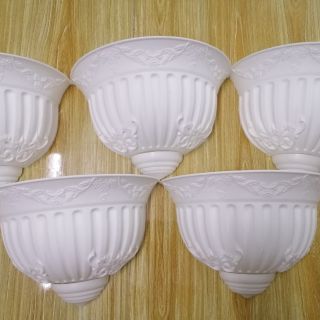 Combo 5 chậu Ốp Tường size 28 màu trắng
