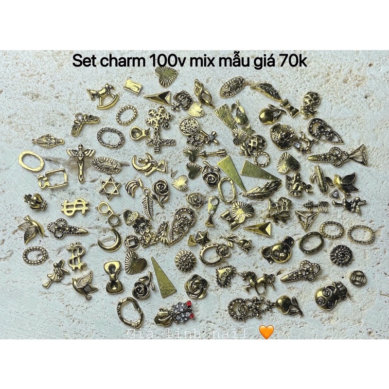 Set charm đồng 100v