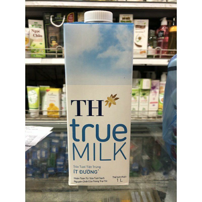 thùng 12 hộp sữa tươi tiệt trùng Th trumilk 1lít không đường