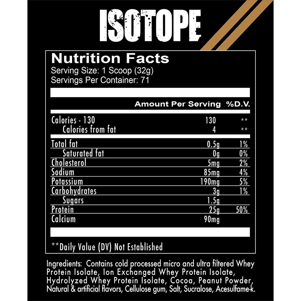 Redcon1 Isotope Whey Protein Isolate , Bổ Sung 25g Đạm, 13.5g EAA, 6.4g BCAA, Không Lactose, Hộp 2.4kg