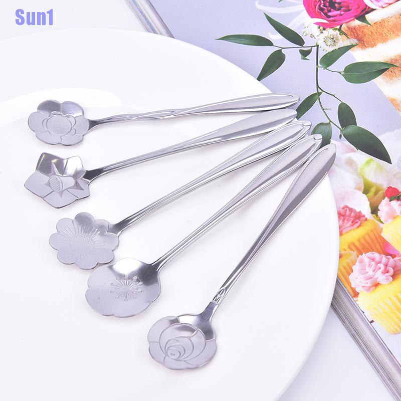 Thìa Thép Không Gỉ Sun1 Với Hoa