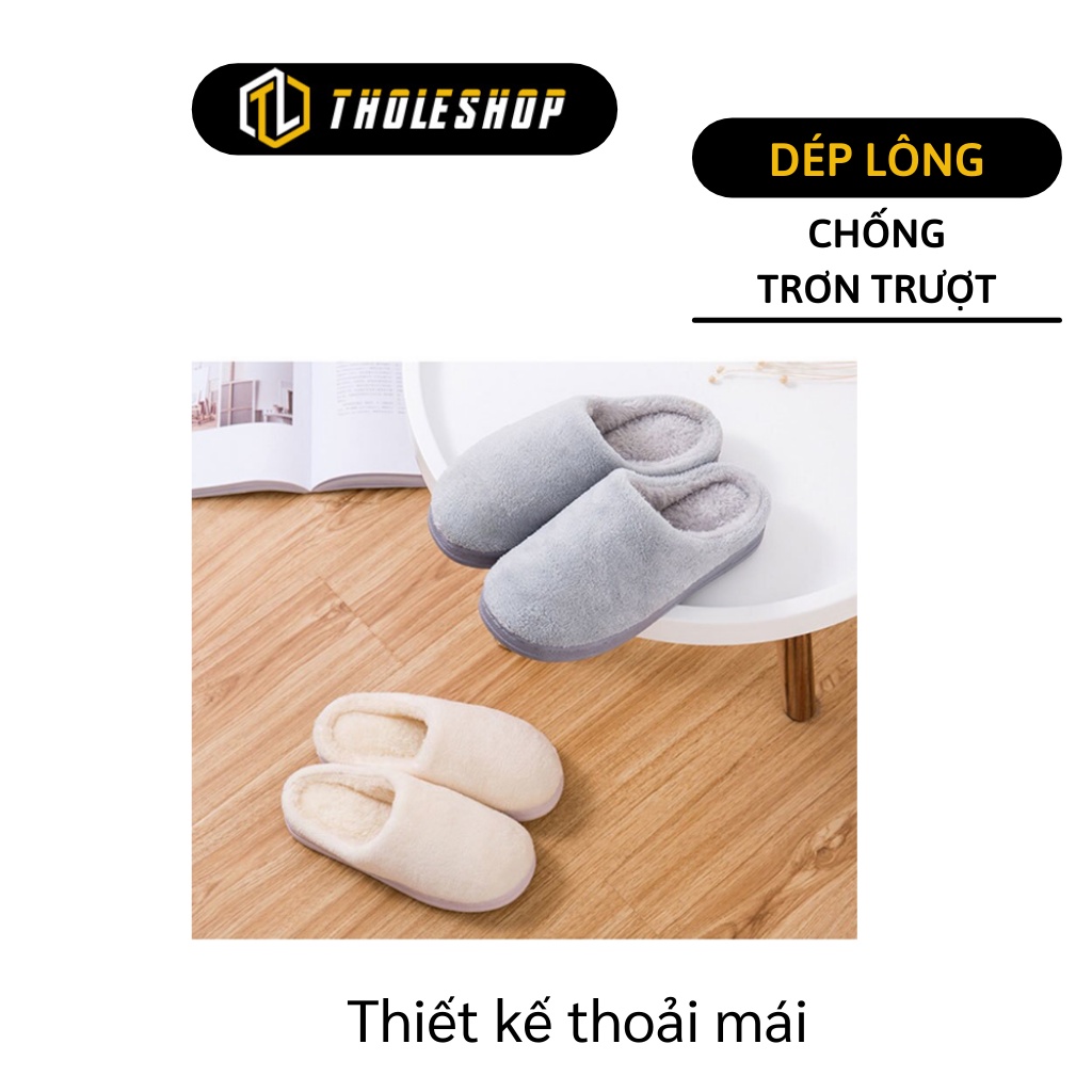Dép Bông - Dép Nam Nữ Đi Trong Nhà, Văn Phòng Chống Trượt, Giữ Ấm Đôi Chân 8769