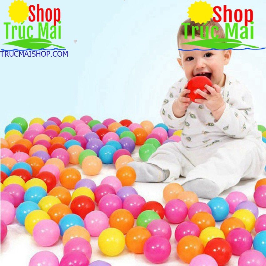 COMBO 10 quả bóng nhựa nhiều màu cho bé, chất liệu an toàn, an toàn cho bé khi vui chơi - Giao màu ngẫu nhiên