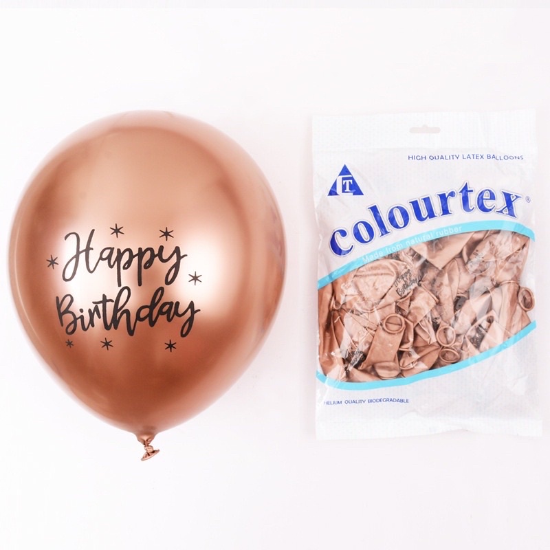 Bóng siêu nhũ in chữ Happy Birthday siêu xinh, trang trí tiệc sinh nhật cho bé