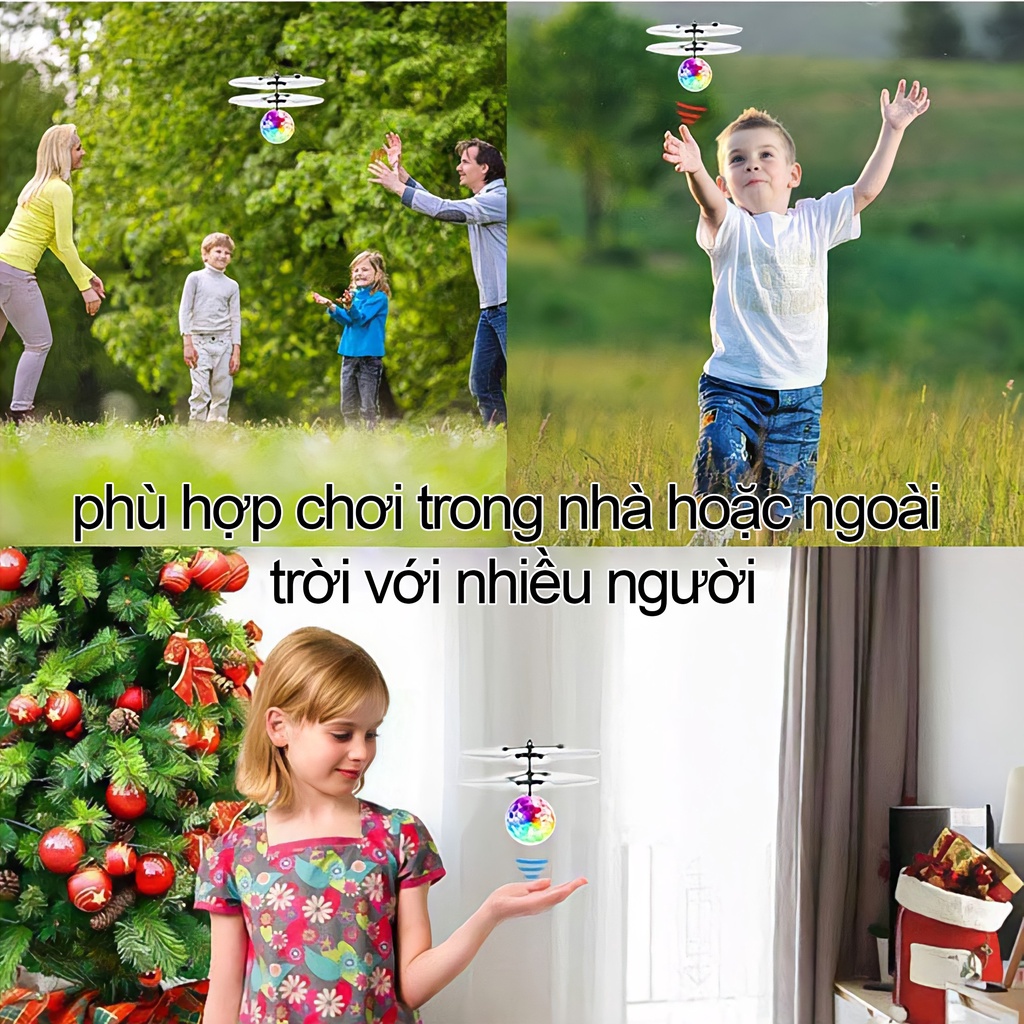 Máy bay trực thanh quả cầu pha lê có thể phát sáng bé siêu thích thú