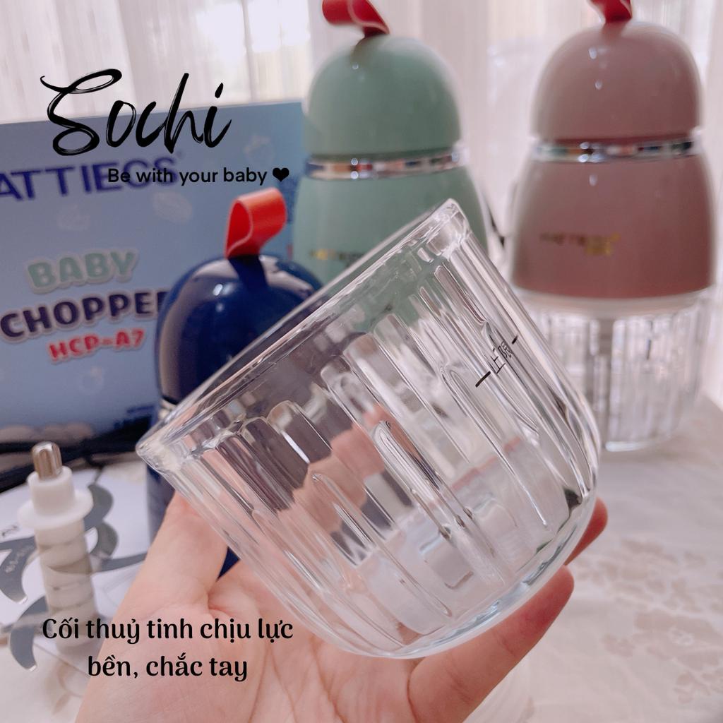 Máy xay ăn dặm cho bé Hattiecs 8 lưỡi [Bảo hành 18 tháng]