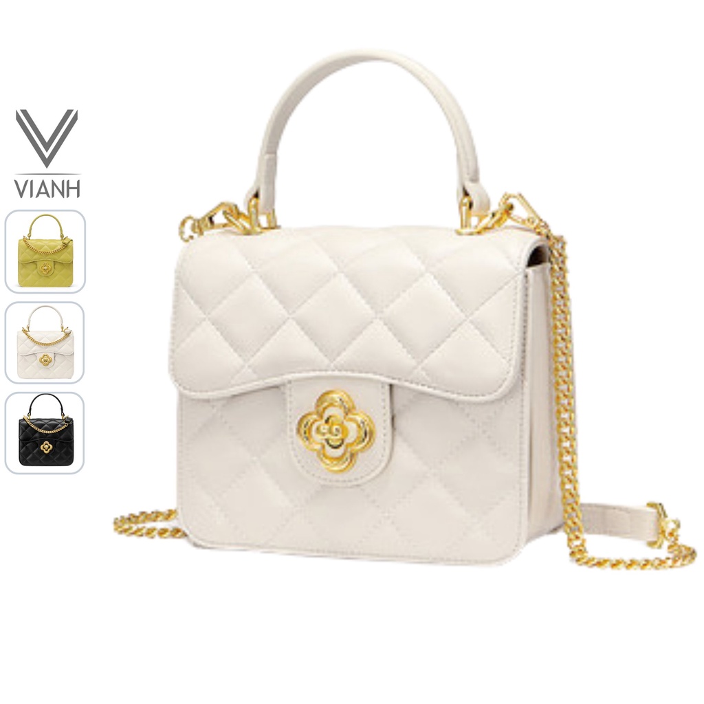 Túi xách nữ thời trang Nucelle chần chéo khóa charm hoa ViAnh Store 1172031