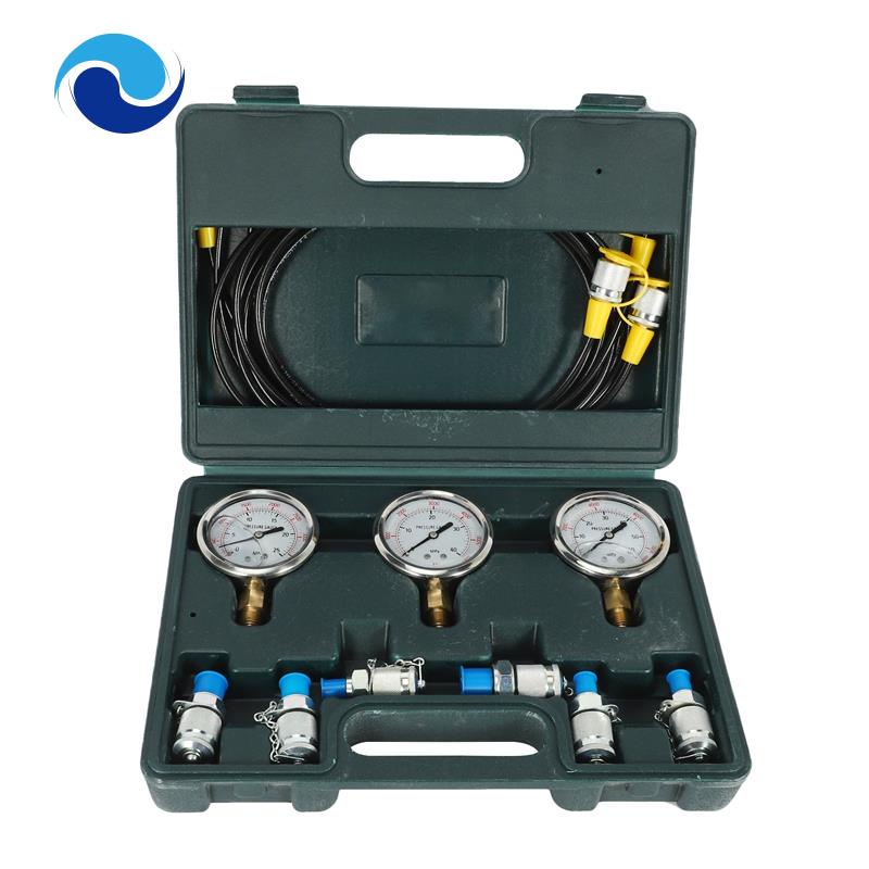 Set dụng cụ kiểm tra áp suất thủy lực với ống và đồng hồ đo