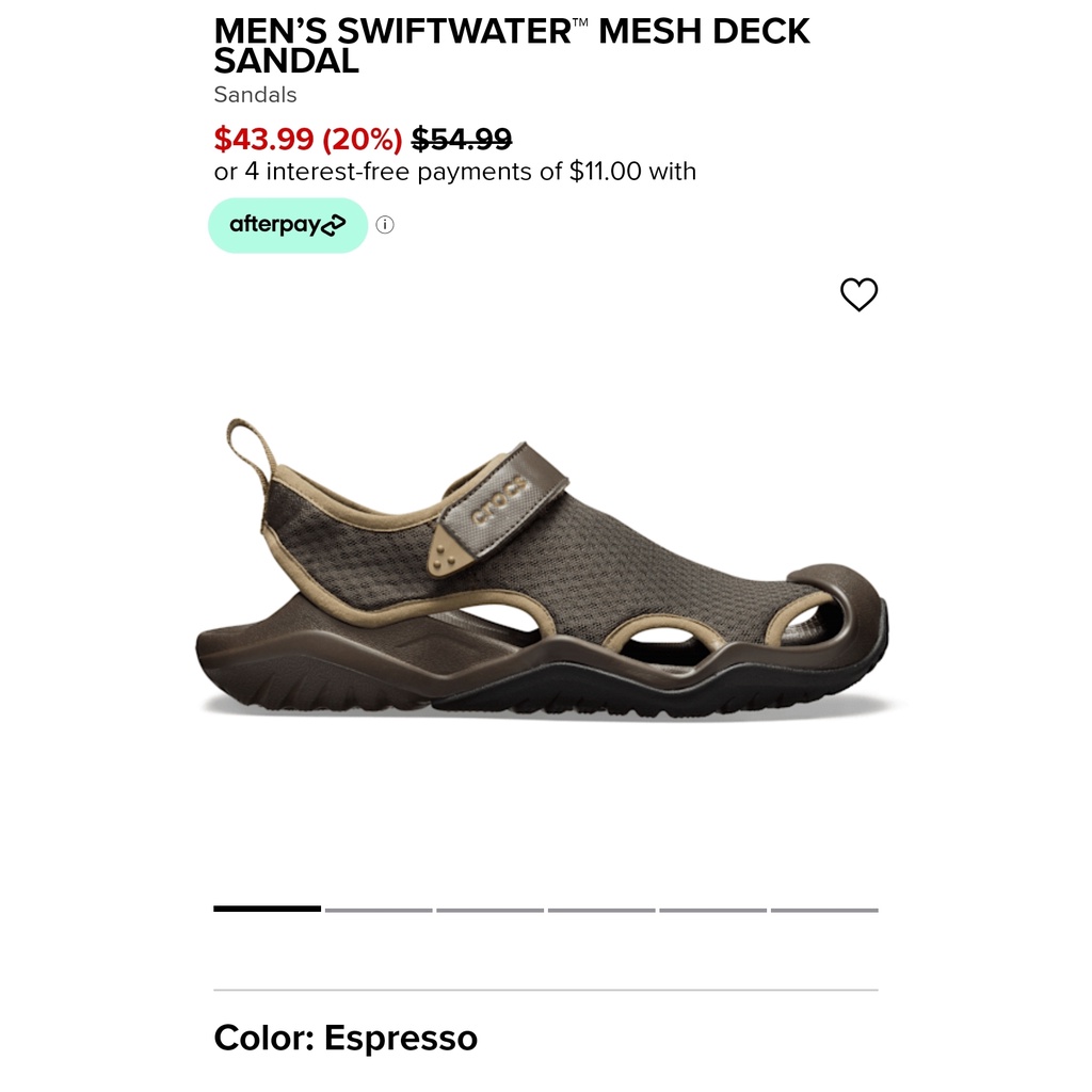 Sandal C R O C S Swiftwater mesh deck chính hãng đi mưa thoải mái