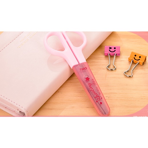 Kéo học sinh 121mm Deli - Hồng/Xanh - 1 chiếc - 6021