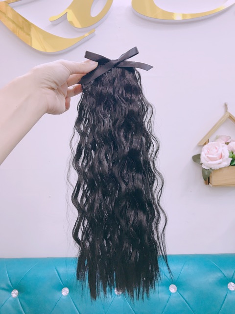 Tóc kẹp xù đơ giả cho bé