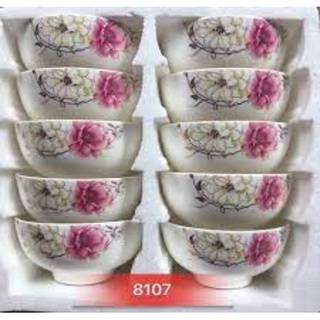 [HCM]  BỘ 10 CHÉN SỨ HOA VĂN CAO CẤP CHỌN MẪU