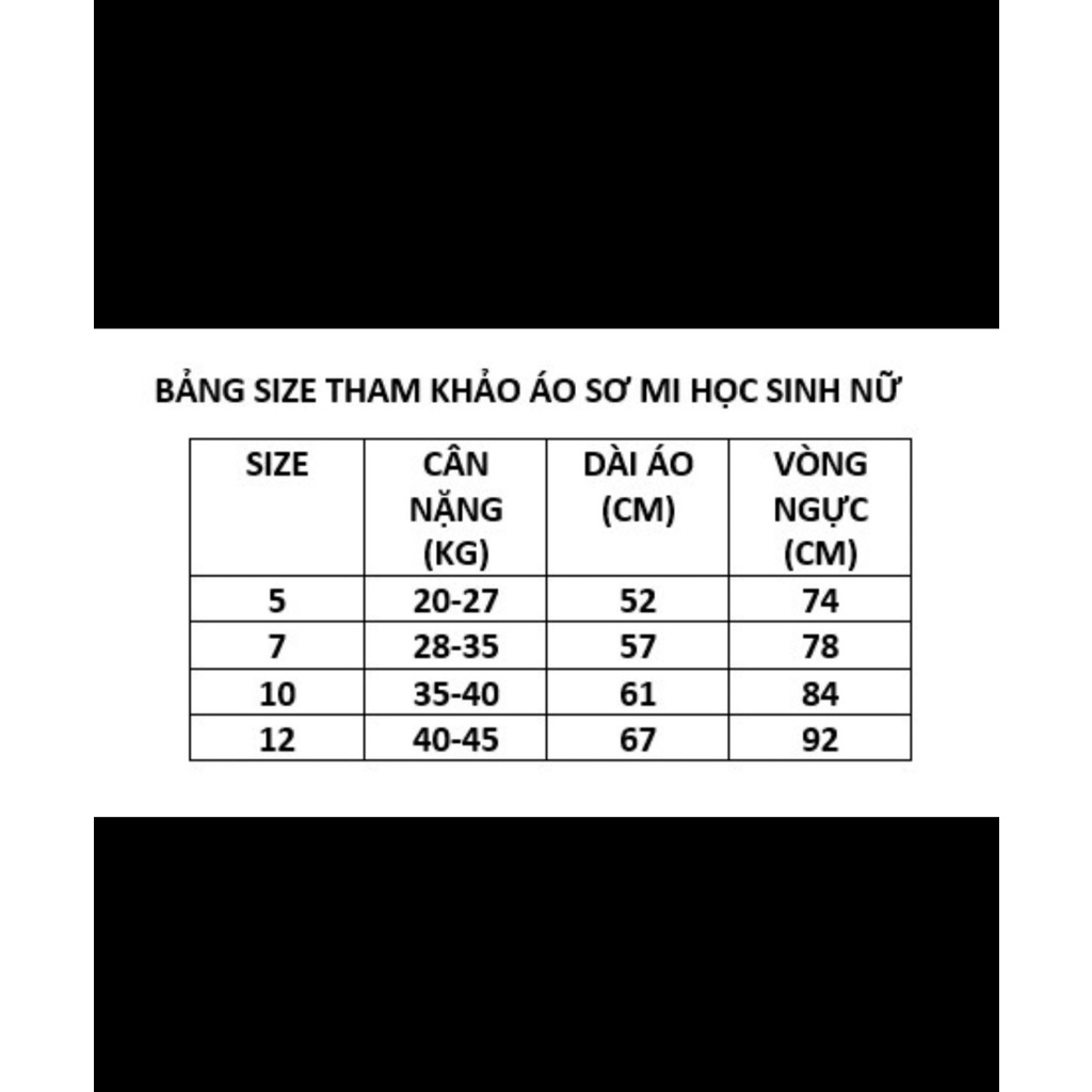 Áo sơ mi học sinh nữ đồng phục học sinh
