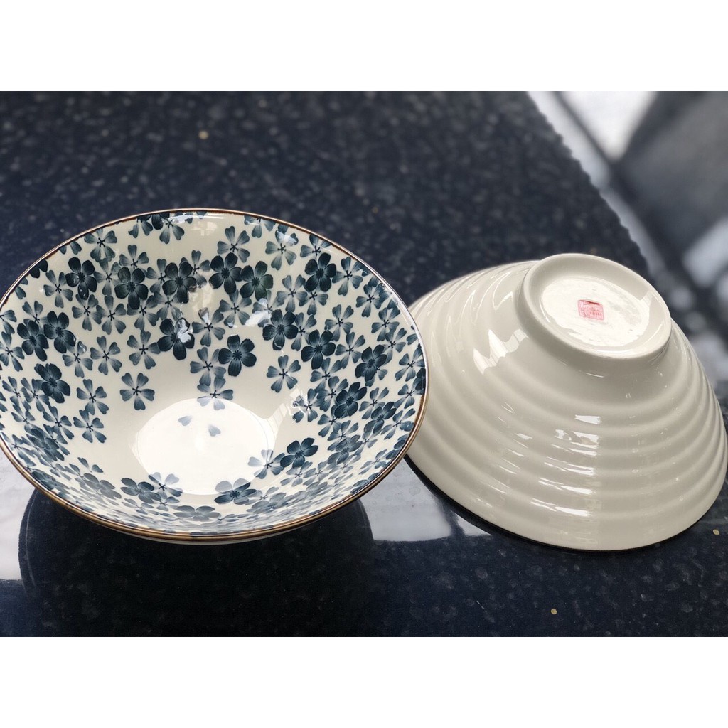 Bát tô men sứ hoa văn Nhật Bản