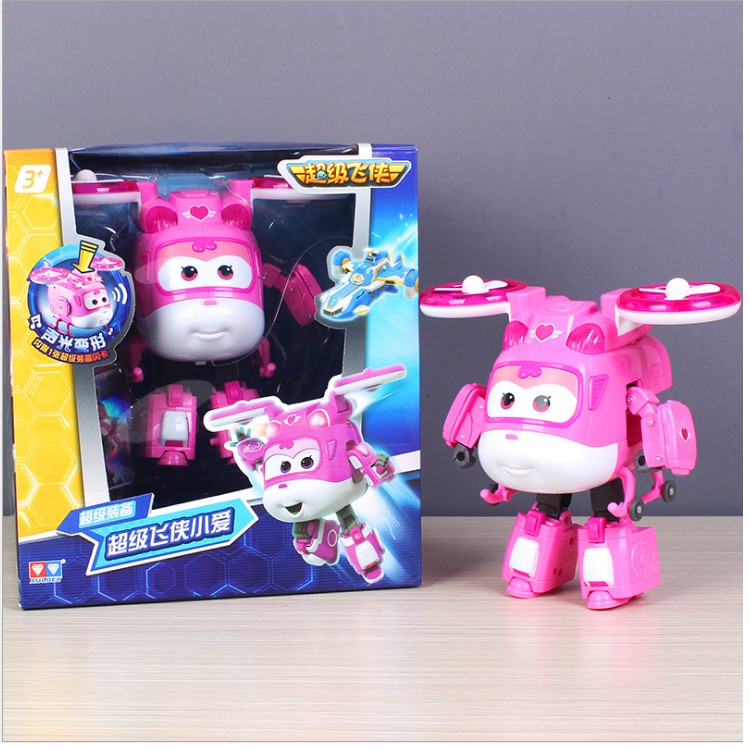 Đội bay siêu đẳng siêu cấp super wings Robot biến hình cỡ lớn có đèn và âm thanh nhân vật Dizzy