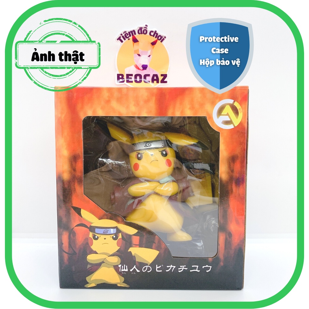 [Ship Hỏa Tốc][Full Box] [Tặng Hộp Bảo Vệ] Mô hình đồ chơi Pikachu Pokemon Naruto Ninja dễ thương, bền màu, nhựa an toàn