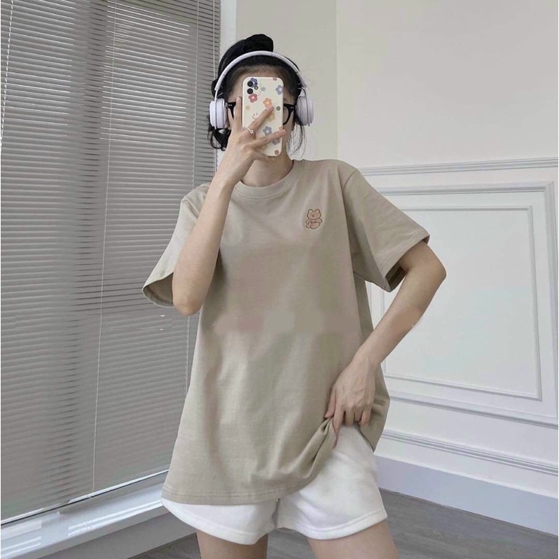 Áo thun áo phông nữ cộc tay mẫu mới bán chạy in hình chú gấu freesize phong cách hàn quốc kiểu dáng basic