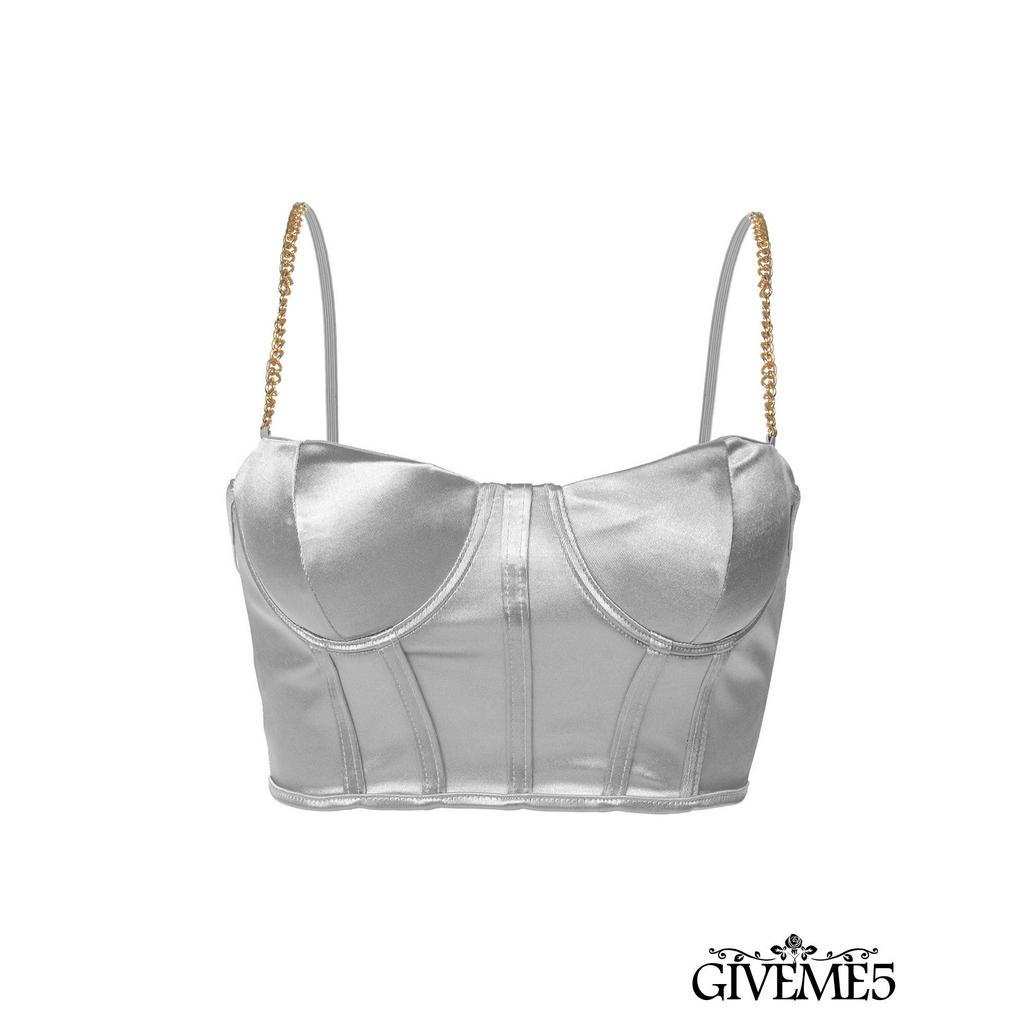 Áo lửng 2 dây màu trơn kiểu dáng quyến rũ cho nữ