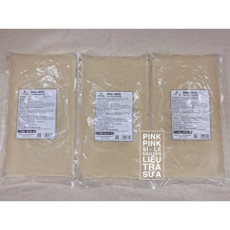 Trân Châu Trăng 3Q Sea Jelly Minh Hạnh 2kg Nguyên Liệu Pha Chế Trà Sữa