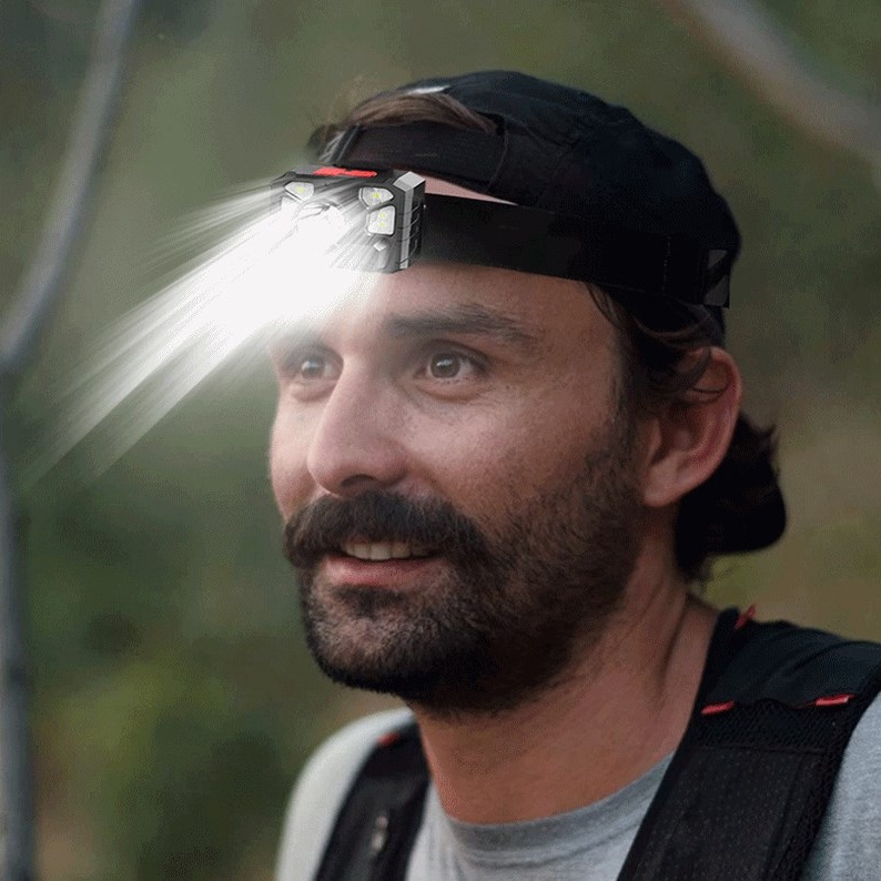 [Mới] Đèn Pha Siêu Sáng Chống Thấm Nước Siêu Nhẹ Có Thể Sạc Lại Dùng Cho Chạy Bộ / Đạp Xe / Câu Cá / Cắm Trại / Leo Núi Ngoài Trời