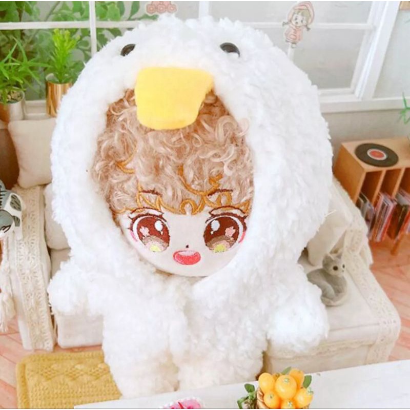 Outfit lông thú gà con doll cho 20cm