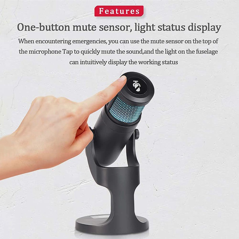 Micro để bàn cổng USB màu RGB dành cho Skype/YouTube/Karaoke/ game/game/gia đình
