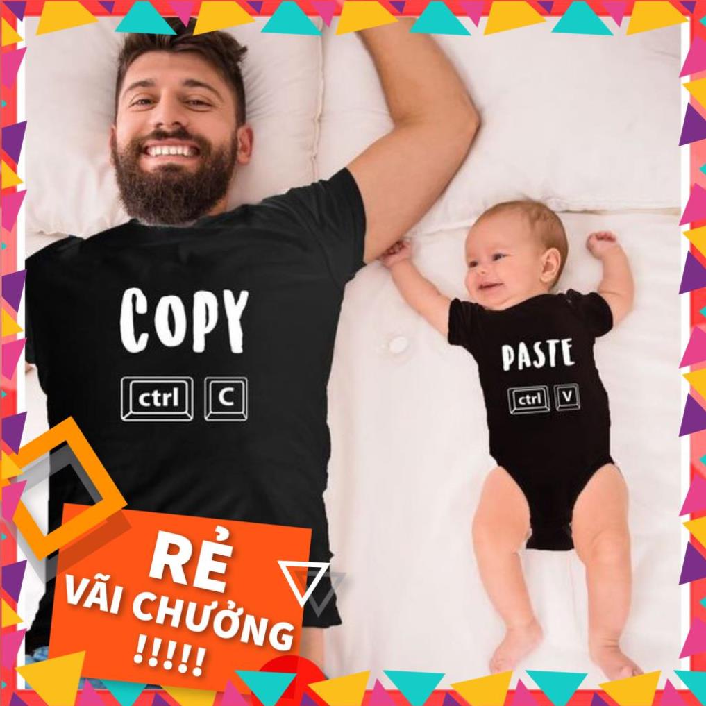 Áo gia đình  Đồng phục Viet Family - Đồng phục gia đình họa tiết chữ Copy Paste chất liệu cotton 100% cao cấp siêu mát
