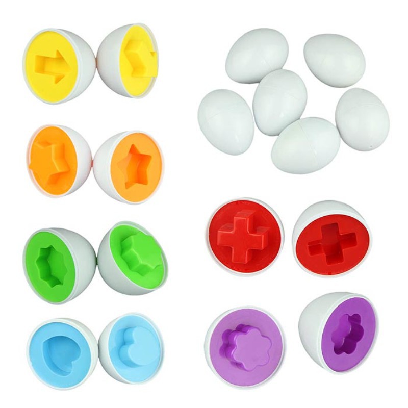 Set 6 Quả Trứng Đồ Chơi Xếp Hình Cho Bé