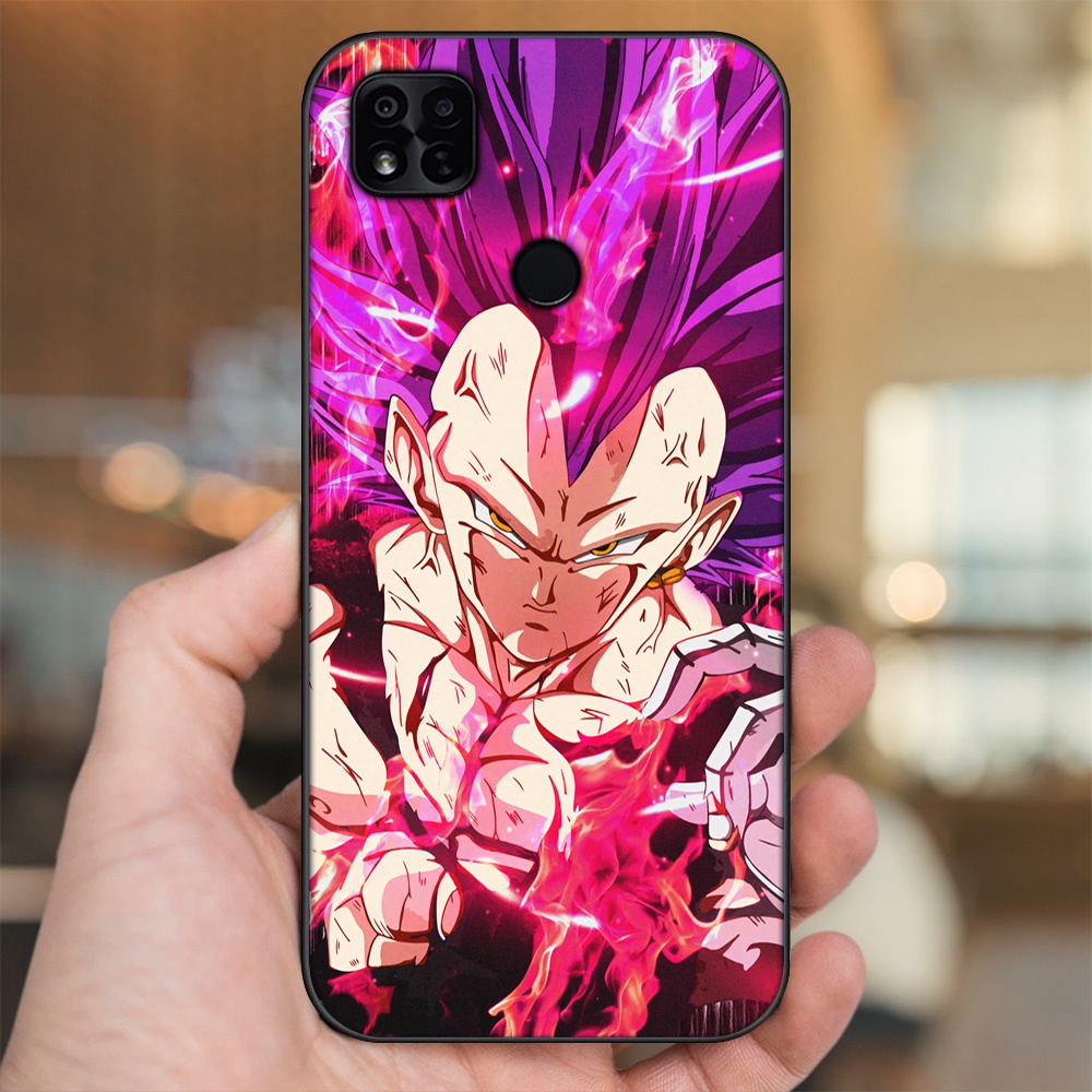 Ốp lưng Xiaomi Redmi 10A viền đen in hình Vegeta Dragon Ball