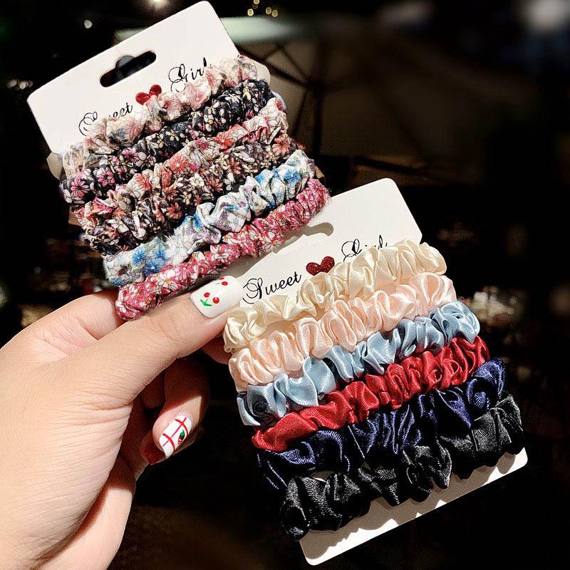 Set 6 Dây Buộc Tóc Co Giãn Thời Trang Cho Nữ