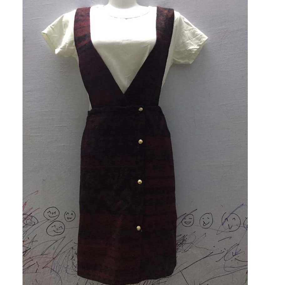 Set yếm caro đỏ