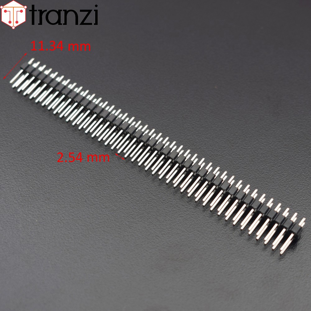 Giăm cắm 2.54mm đôi đực thẳng 2x40P 11.34mm đen - túi  5 cái