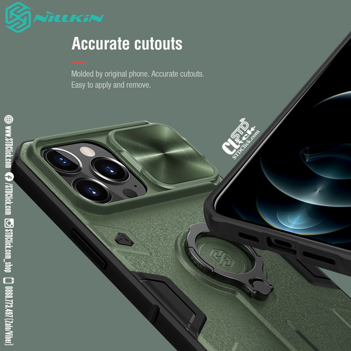 ỐP LƯNG IPHONE 13 PRO MAX - 13 PRO - 13 NILLKIN CAMSHIELD ARMOR CHỐNG SỐC BẢO VỆ CAMERA CHÍNH HÃNG