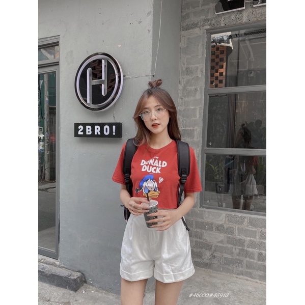 Quần Short vải 1919-lưng thun 1 nút-lật lai