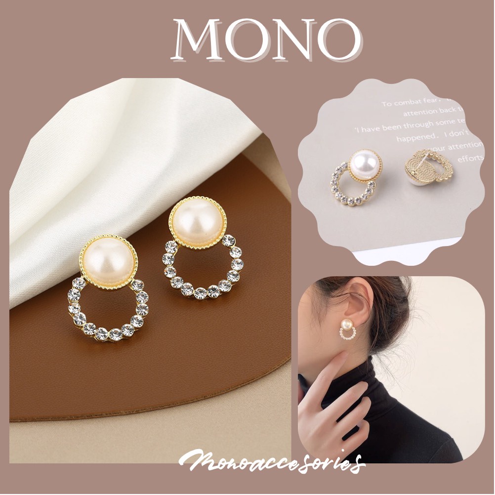 Chuôi Bạc 925, Bông Tai Khuyên Tai Vòng Tròn Chuôi Bạc, Khuyên Tai Mono Accessories