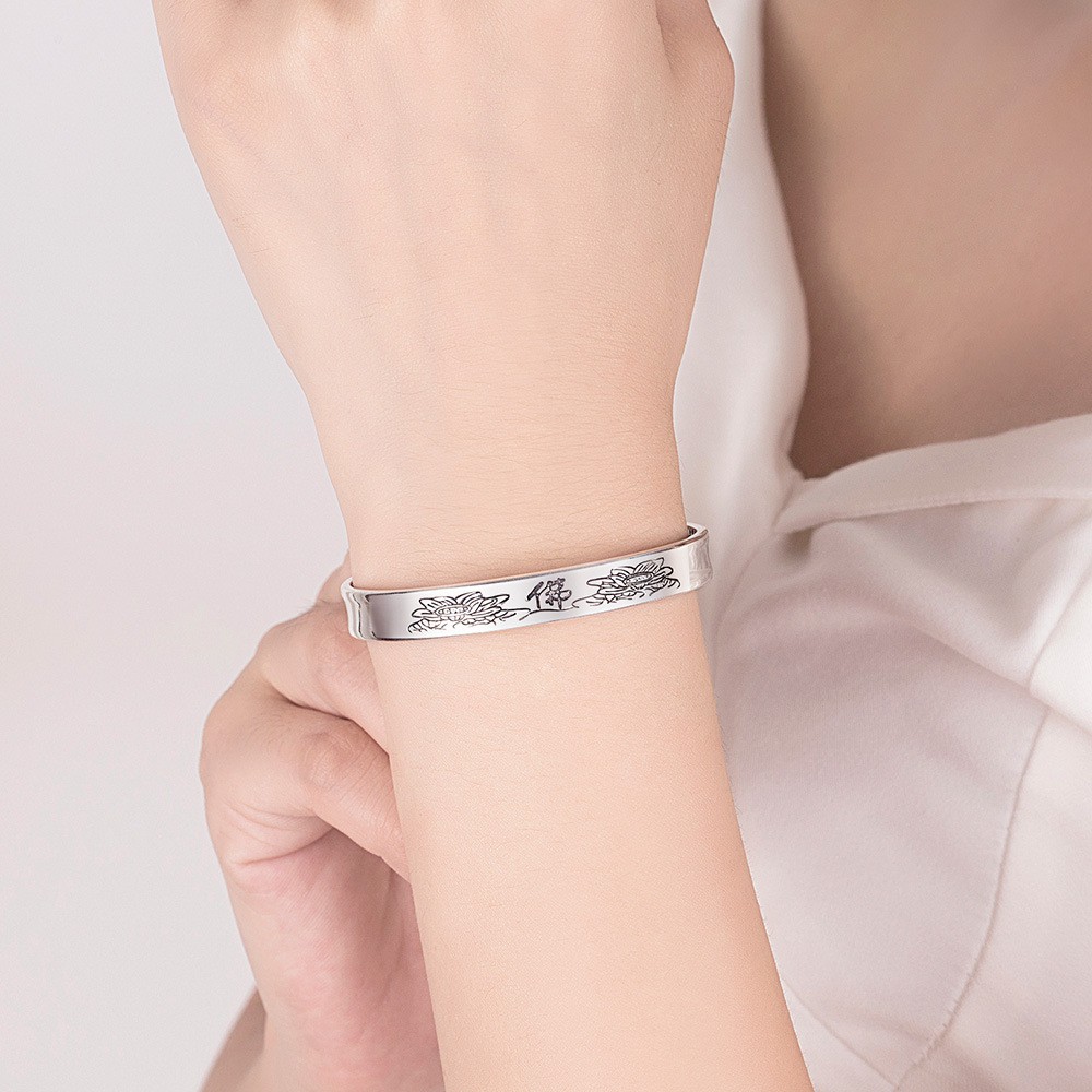 Vòng Tay Mạ Bạc 925 Đính Đá Pha Lê Phong Cách Vintage