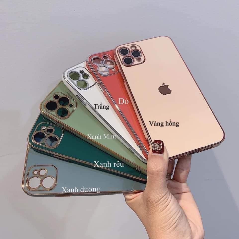 Ốp giả iphone 12- Ốp độ iphone 12 khung vuông viền si sang trọng 6plus/6s plus/7/8/7plus/8plus/x/xs/xs max/11/11pro max