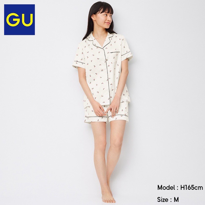 Bộ ngủ G.U cộc tay satin nhiều màu