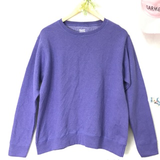 Áo thun Hanes Mỹ tay dài tím xanh cute