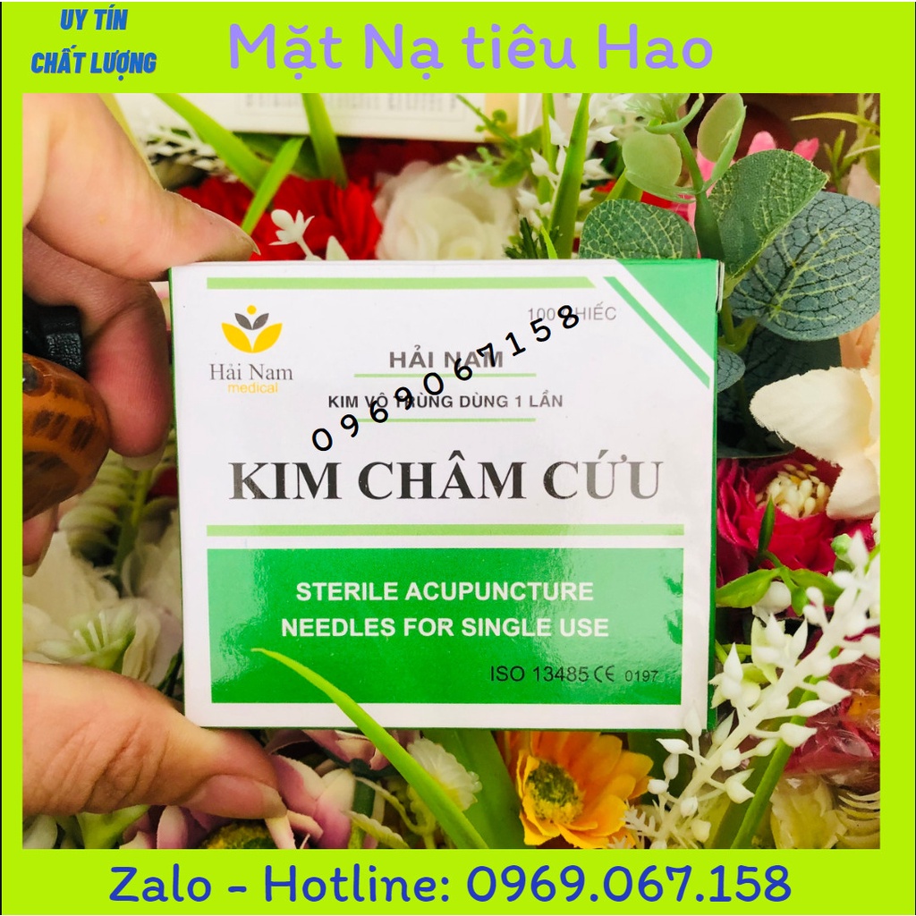 Hộp 100 kim đốt bé, kim châm cứu, đốt nốt ruồi, nám, tàn nhang