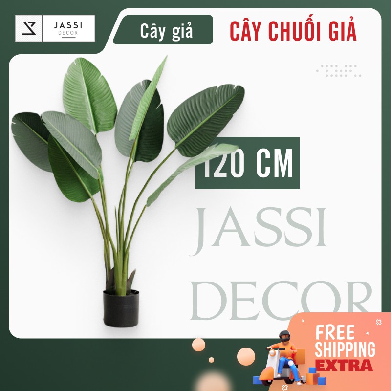 Cây chuối cảnh giả trang trí nhà cửa - 120 cm