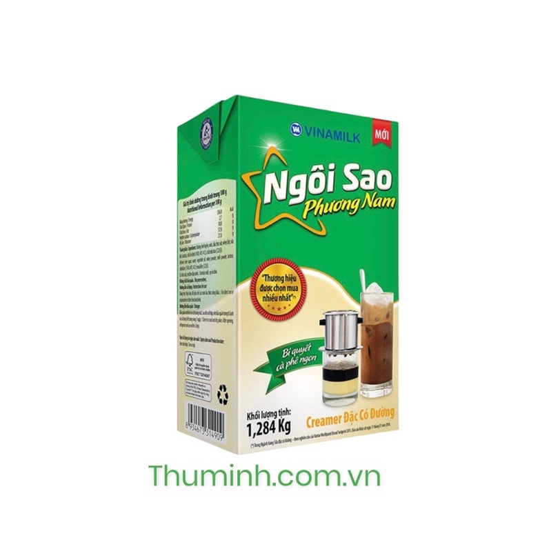Sữa Đặc Ngôi Sao Phương Nam Có Đường Hộp Giấy 1.284Kg