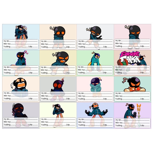 Nhãn vở Friday Night Funkin whitty