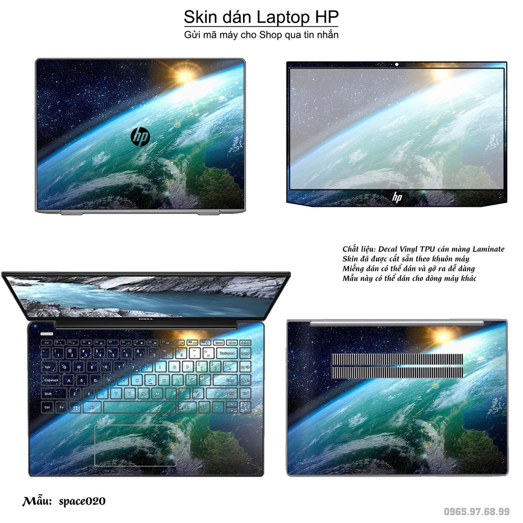 Skin dán Laptop HP in hình không gian _nhiều mẫu 4 (inbox mã máy cho Shop)