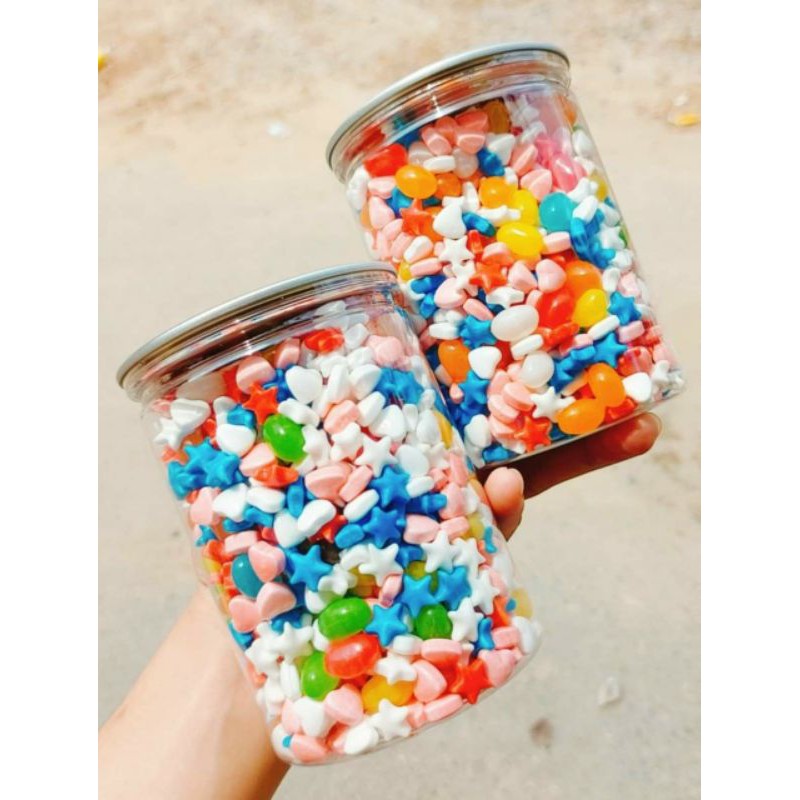 1 lon 300gr kẹo ngũ sắc Thái Lan