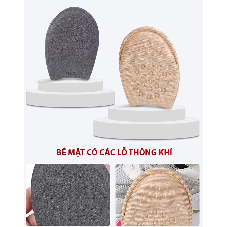 Lót giày 4D đệm êm chống rớt gót tránh trượt và bảo vệ bàn chân trước siêu mềm thoáng khí cho giày bít mũi
