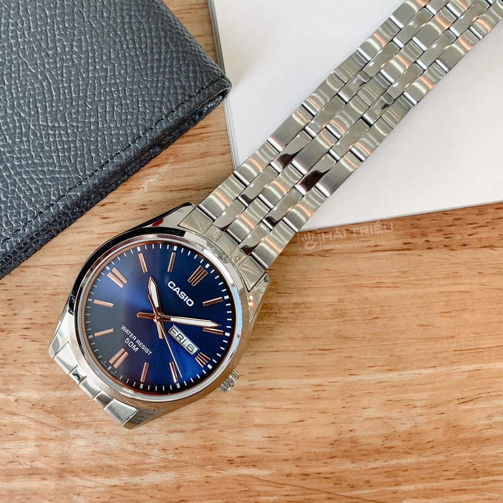 Đồng hồ Casio nam MTP-1335D-1AVDF dây kim loại chính hãng