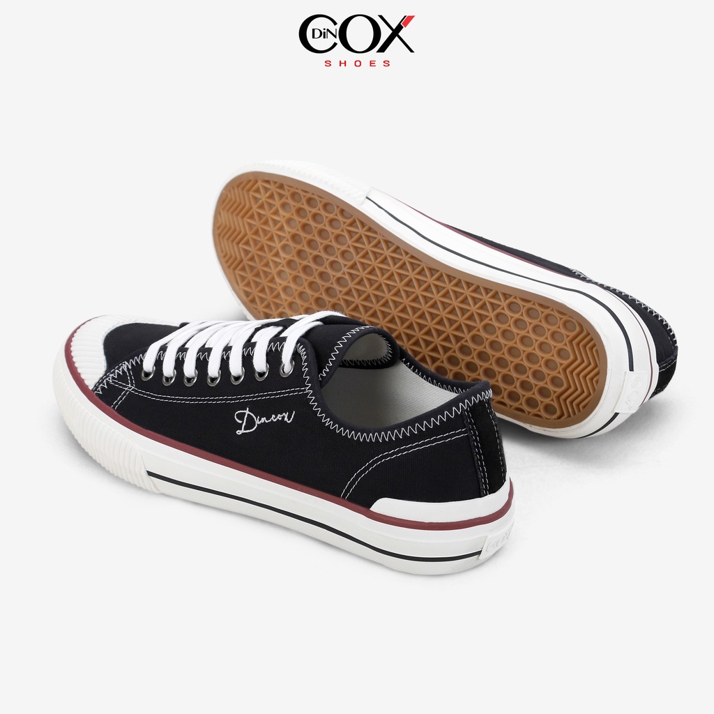 Giày Sneaker Vải Unisex DINCOX D21 BLACK Phong Cách Ấn Tượng