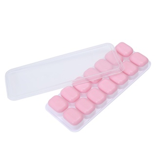 Khay Làm Đá 14 Ô Bằng Silicone Cấp Thực Phẩm Kèm Nắp Đậy Tiện Lợi