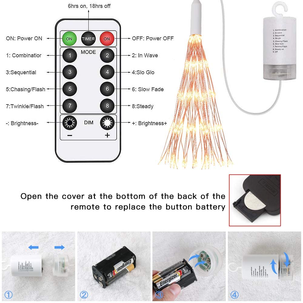 Dây Đèn Trang Trí 8 Chế Độ Điều Khiển Từ Xa